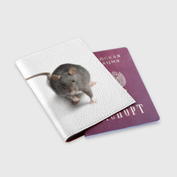 Обложка для паспорта матовая кожа Крыса - фото 2