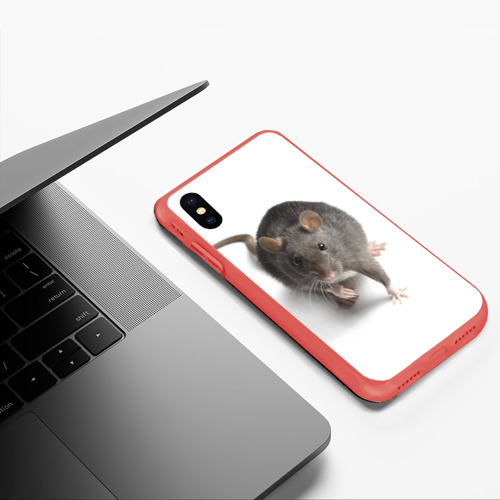 Чехол для iPhone XS Max матовый с принтом Крыса, фото #5