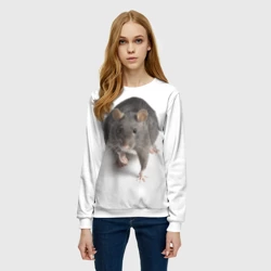 Женский свитшот 3D Крыса - фото 2