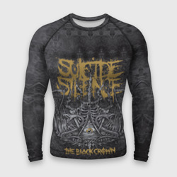 Мужской рашгард 3D Suicide Silence - bone eye black crown