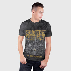 Мужская футболка 3D Slim Suicide Silence - bone eye black crown - фото 2
