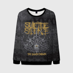 Мужской свитшот 3D Suicide Silence - bone eye black crown