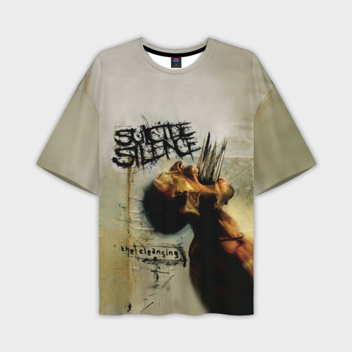 Мужская футболка oversize 3D Suicide Silence - The Cleansing blades from mouth, цвет 3D печать