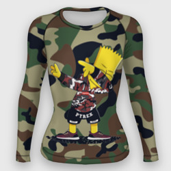 Женский рашгард 3D Dab Bart Simpson