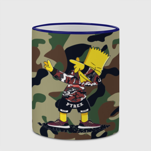 Кружка с полной запечаткой Dab Bart Simpson, цвет Кант синий - фото 4