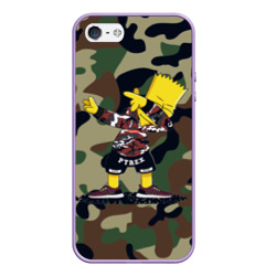 Чехол для iPhone 5/5S матовый Dab Bart Simpson