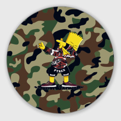 Круглый коврик для мышки Dab Bart Simpson