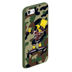 Чехол для iPhone 5/5S матовый Dab Bart Simpson - фото 2