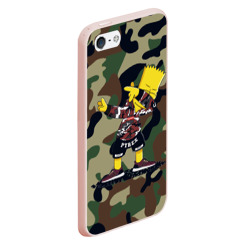 Чехол для iPhone 5/5S матовый Dab Bart Simpson - фото 2