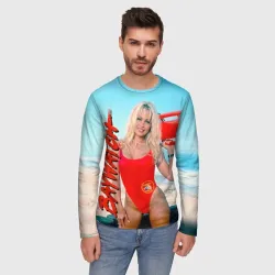 Мужской лонгслив 3D Baywatch Памела - фото 2