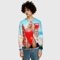 Мужской свитшот 3D Baywatch Памела - фото 2