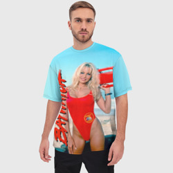 Мужская футболка oversize 3D Baywatch Памела - фото 2