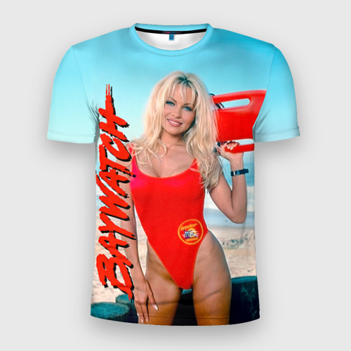 Мужская футболка 3D Slim Baywatch Памела, цвет 3D печать