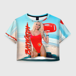 Женская футболка Crop-top 3D Baywatch Памела