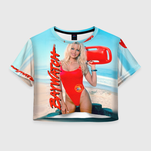 Женская футболка Crop-top 3D Baywatch Памела, цвет 3D печать