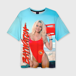 Женская футболка oversize 3D Baywatch Памела