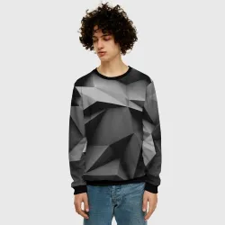 Мужской свитшот 3D Gray abstraction - фото 2