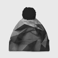 Шапка 3D c помпоном Gray abstraction
