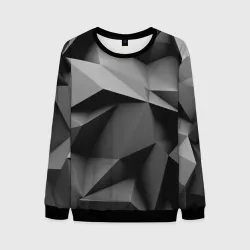 Мужской свитшот 3D Gray abstraction