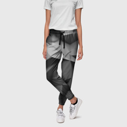 Женские брюки 3D Gray abstraction - фото 2
