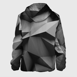 Куртка с принтом Gray abstraction для мужчины, вид сзади №1. Цвет основы: черный