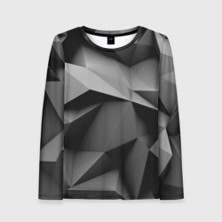 Женский лонгслив 3D Gray abstraction