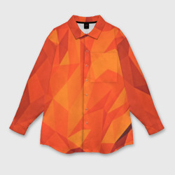 Мужская рубашка oversize 3D Orange geometry