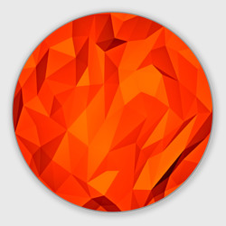 Круглый коврик для мышки Orange geometry