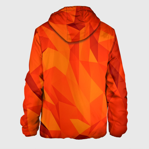 Мужская куртка 3D Orange geometry, цвет 3D печать - фото 2