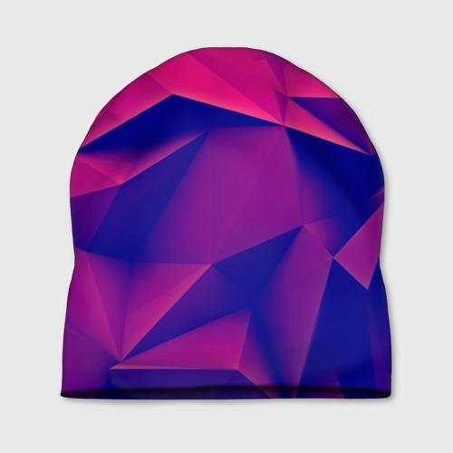 Шапка 3D Violet polygon