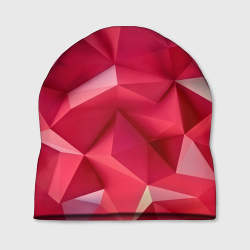 Шапка 3D Розовые грани