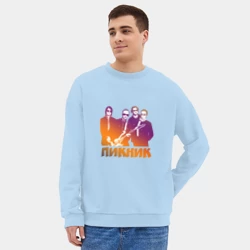 Мужской свитшот oversize без начеса хлопок Группа Пикник - фото 2