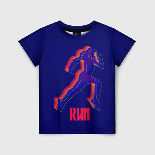 Детская футболка 3D Спортивный бег!