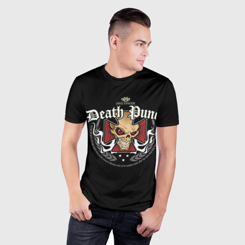 Мужская футболка 3D Slim Five Finger Death Punch 2, цвет 3D печать - фото 3