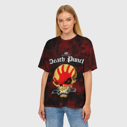 Женская футболка oversize 3D Five Finger Death Punch 4 - фото 2