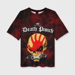 Женская футболка oversize 3D Five Finger Death Punch 4