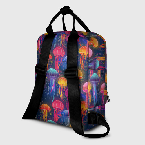 Женский рюкзак 3D с принтом Медузы, вид сзади #1