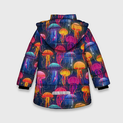 Зимняя куртка для девочек 3D Медузы, цвет светло-серый - фото 2