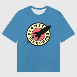 Женская футболка oversize 3D Futurama Planet Express