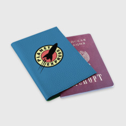 Обложка для паспорта матовая кожа Futurama Planet Express - фото 2