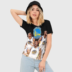 Женская футболка 3D Slim Golden State Warriors 5 - фото 2