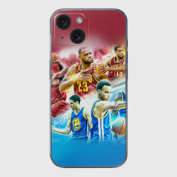 Чехол для iPhone 15 силиконовый с защитой камеры Golden State Warriors 7