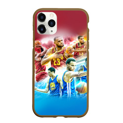 Чехол для iPhone 11 Pro Max матовый Golden State Warriors 7