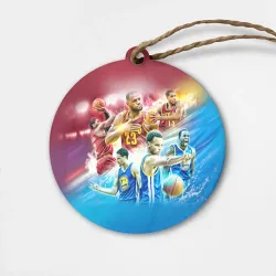 Деревянная игрушка круг Golden State Warriors 7
