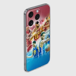 Чехол для iPhone 15 Pro силиконовый с защитой камеры Golden State Warriors 7 - фото 2
