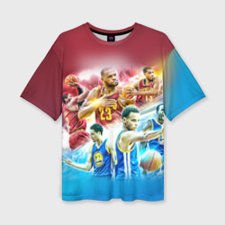 Женская футболка oversize 3D Golden State Warriors 7