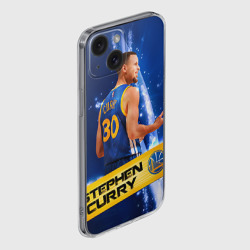 Чехол для iPhone 15 силиконовый с защитой камеры Golden State Warriors 8 - фото 2