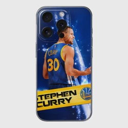 Чехол для iPhone 15 Pro Max силиконовый с защитой камеры Golden State Warriors 8
