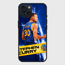 Чехол силиконовый для Apple iPhone 15 матовый Golden State Warriors 8