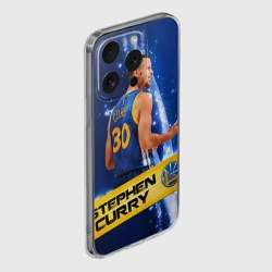 Чехол для iPhone 15 Pro Max силиконовый с защитой камеры Golden State Warriors 8 - фото 2